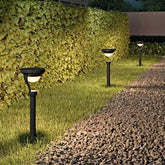 Lampadaire Solaire En Forme De Bol Gris Paysage - Clowas.fr